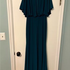Elegant Teal Evening Gown